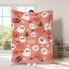 Halloween Flannel Blanket 2026 Cute Ghost Pumpkin Throw Nap Sofa Bed