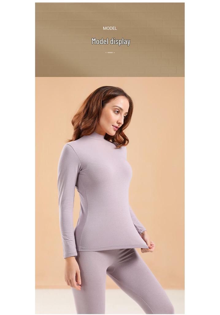 Damen Herbst & Winter Reines Baumwoll-Mittelhoher Kragen Thermoset: 2025 Neuer Stil Basisschicht