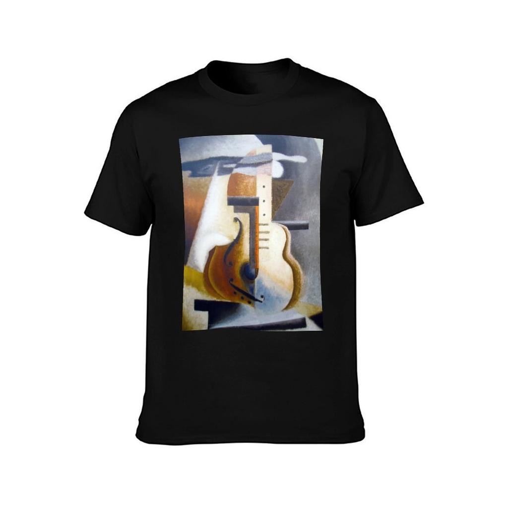 Nikolay Diulgheroff guitar painting TShirt Basic Short Sleeve Cotton Blend TShirt