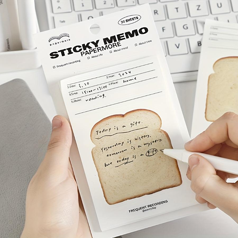

Sticky Notes with A Easy Breakfast Theme, Perfect for Students To Jot Down Reminders and Messages, Suitable for Notebooks, Books, Projects
