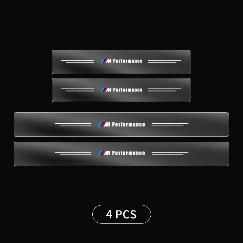 For BMW 4PC Car Threshold Sticker Scratch Resistant Transparent Film Protector For BMW E46 E85 E60 F10 E39 F30 E36 F20 E87 E90 E