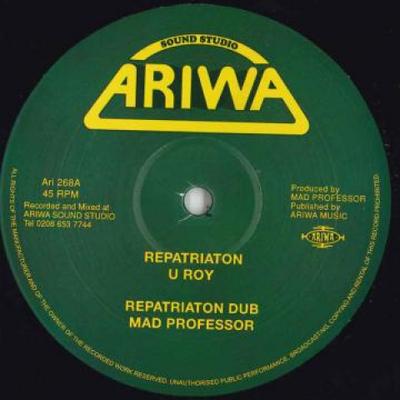 12inch Record U ROY - Repatriaton; Repatriaton Dub / Teac ARI268 Ariwa 2018 UK Reggae, Ska & Dub