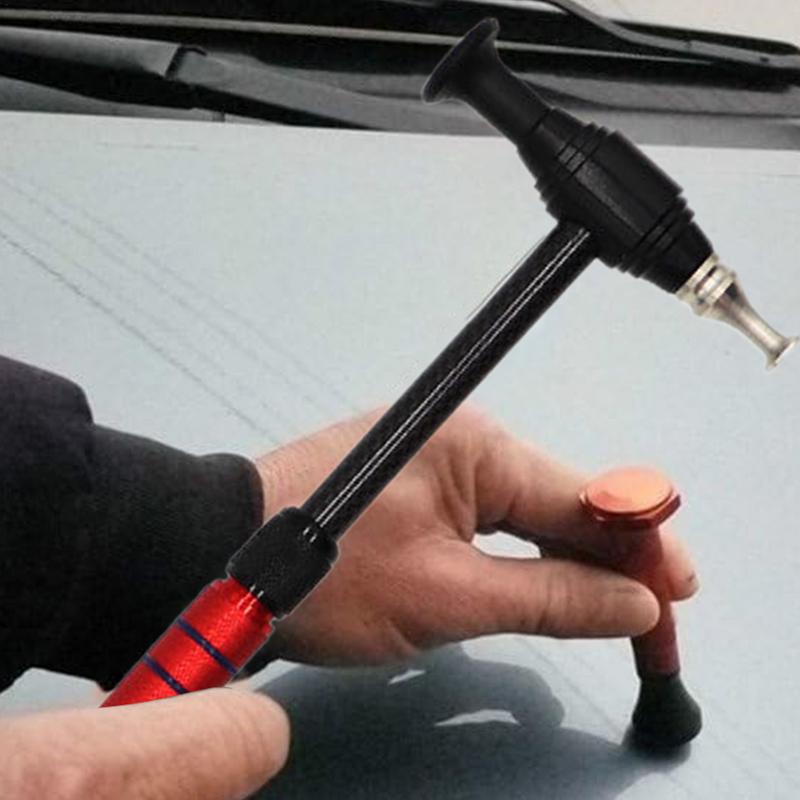 Dent Removal Hammer Tool Auto Body Dent Repair Hammer Telescopic Knock Down Replace Heads Attached Maintenance Dent Hammer For