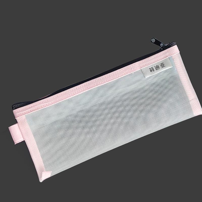 Makeup Pouch Lipstick Makeup Brush Storage Bags Student Transparent Mesh Pencil Case Ins Travel Cosmetic Organizer