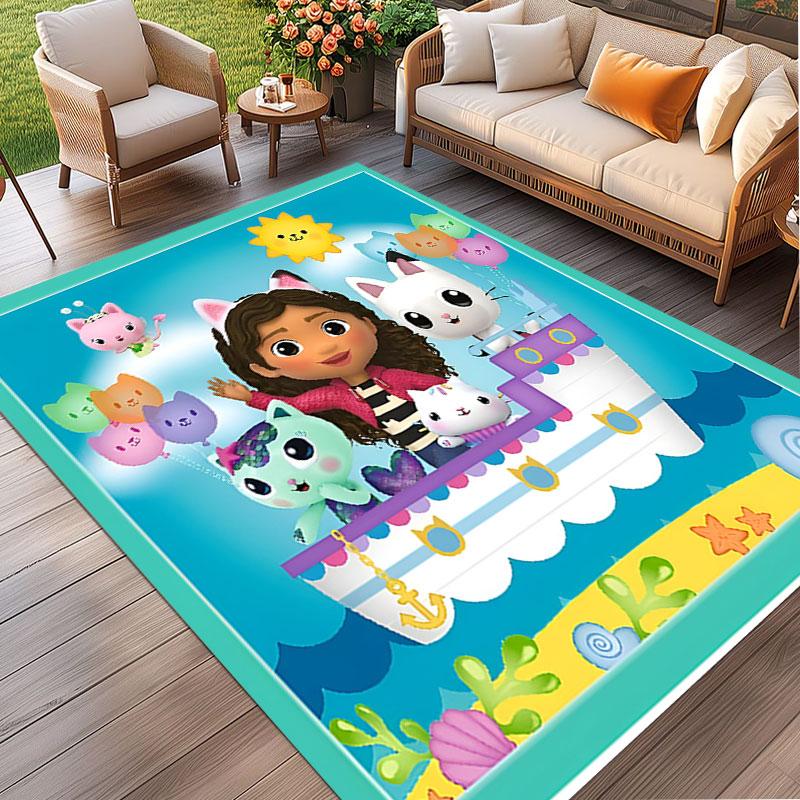 Gabby's Dollhouse Print Rug, Washable Floor Carpet, For Entryway Dorm Laundry Room Office Study, Home Decor Birthday Christmas Gift