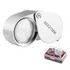 Mini 10-30X Pocket Loupe Metal Reading Magnifier Portable Jewelry Magnifying Glass  Jewelers