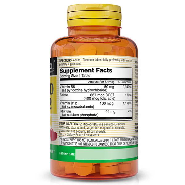 Folic Acid, Vitamins B6 and B12, Folic Acid B6 & B12, Mason Natural 90tab (36529045)