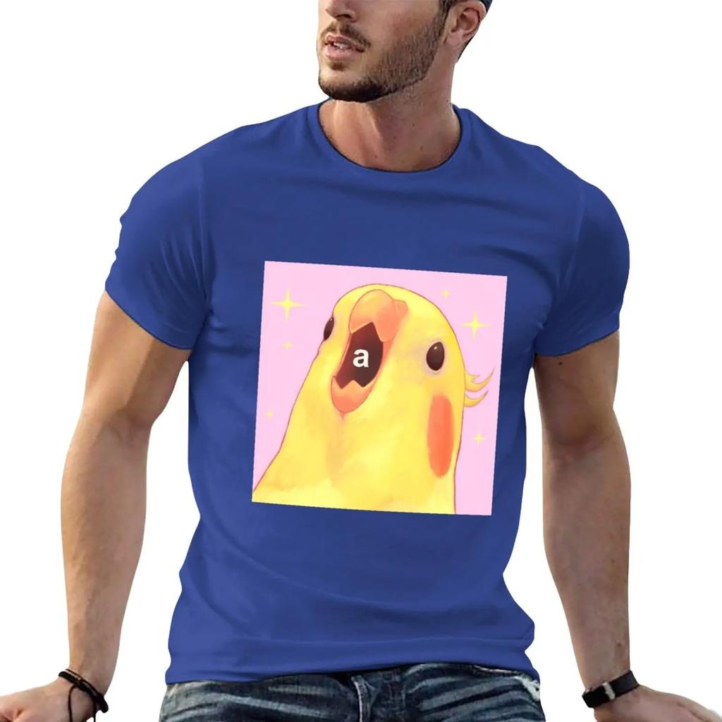 Oversized graphicswearcockatiel screaming T-Shirt aesthetic clothes T-shirt short anime designer t shirt