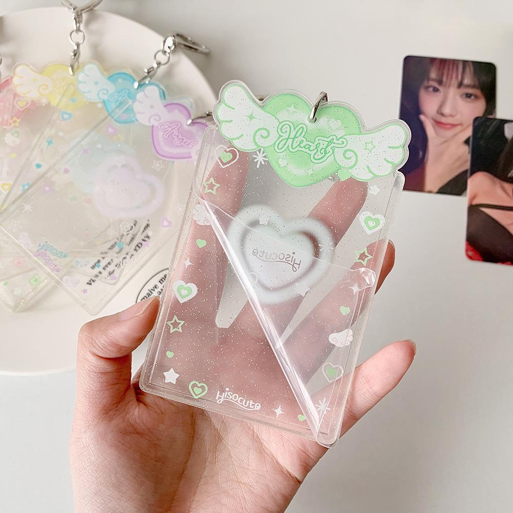 Hanging Decoration Photo Photocard Frame Love Heart Pendant Card Protective Case  Card Decor