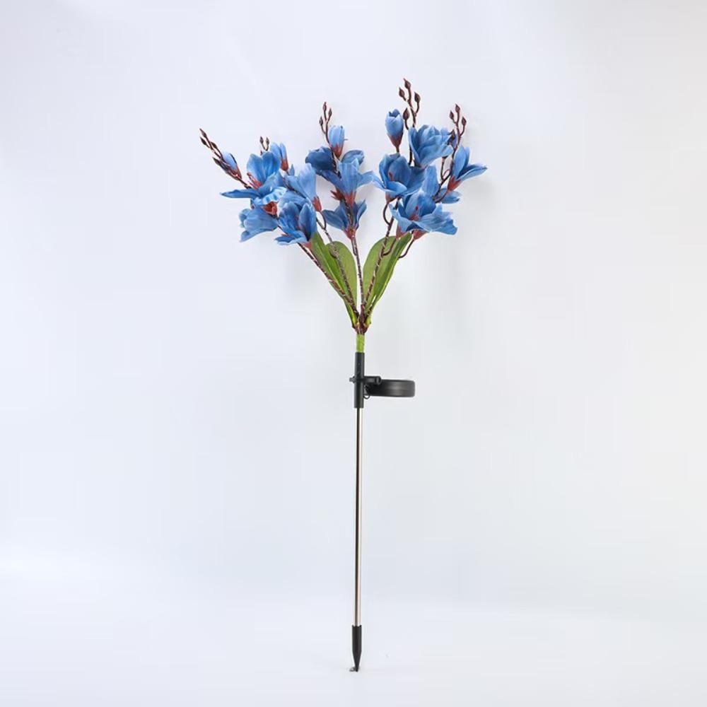 Waterproof Solar Garden Decor LED Lights Solar Powered Flower Light Lawn синий