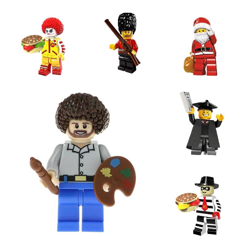 Cute Cartoon City Movie Toy Mini Figures Abs Plastic Building Bricks Small Granules 0-38 Pieces