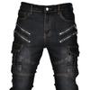New product JES-24 motorcycle jeans men's locomotive retro casual adjustable knee pads anti-drop cycling pants
