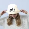 Winter Female Cat Embroidered Bonnets Cute Cat Acrylic Knitted Hats Soft Warm Beanies For Women Men