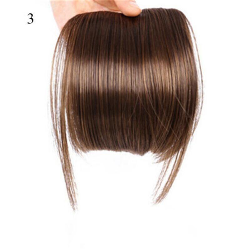 One Piece REAL Natural Hair Extension Fringe Bangs Clip Real Thick As Human