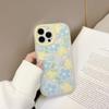 Oil Painting Floral Iphone16 Suitable for Apple 12pro Max Mobile Phone Case 15 Silicone 11 Round 8p Women's X Transparent 14