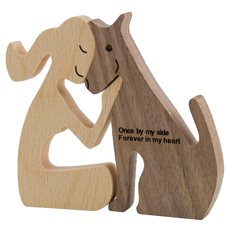 

Enkrio puppy wooden carvings wood carving wood decoration animal dog sculpture handmade dog figurine wood craft carving pet lovers object craft