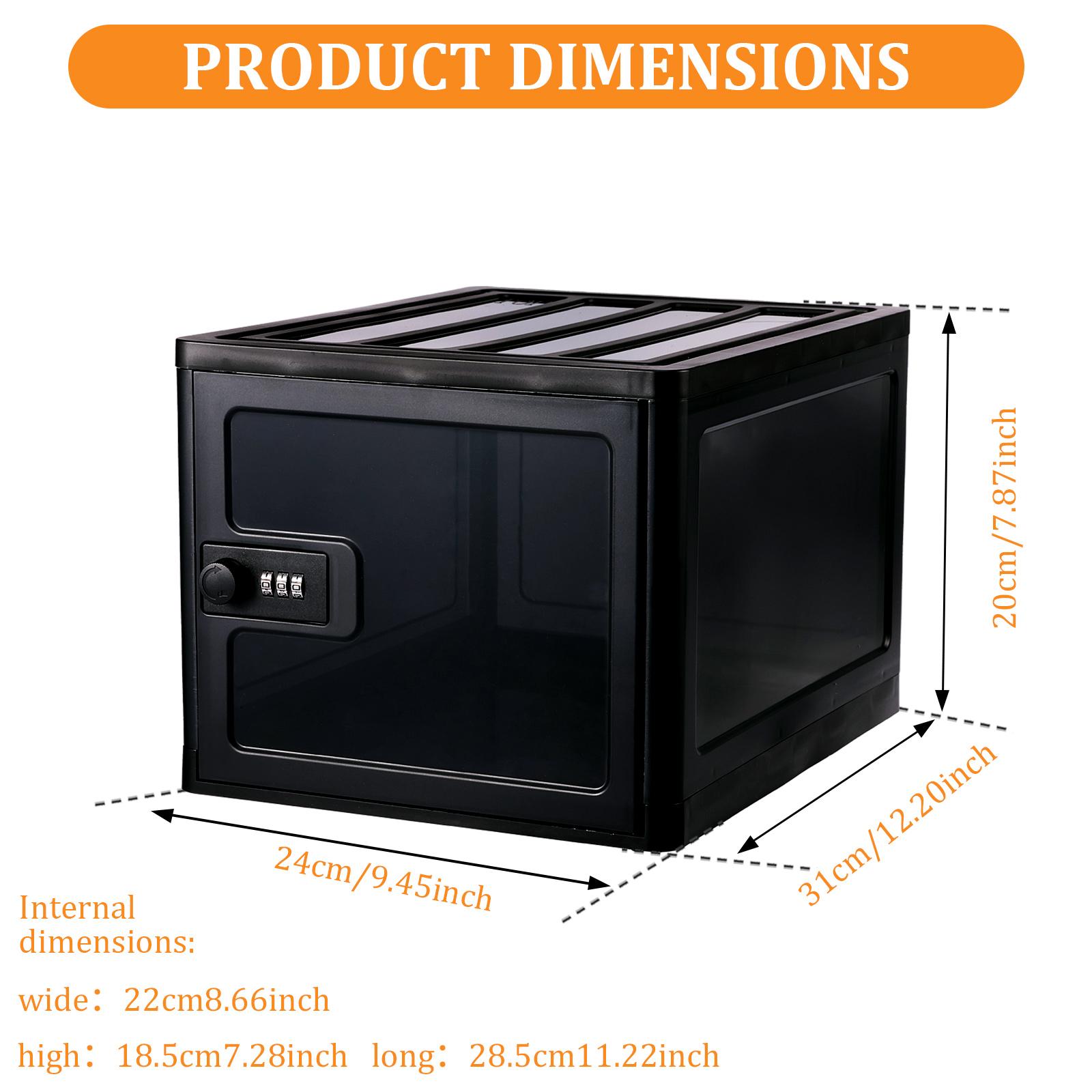 

Refrigerator Food Transparent Storage Box With Combination Lock Large Capacity Food Storage Box for Home Kitchen Medical чёрный