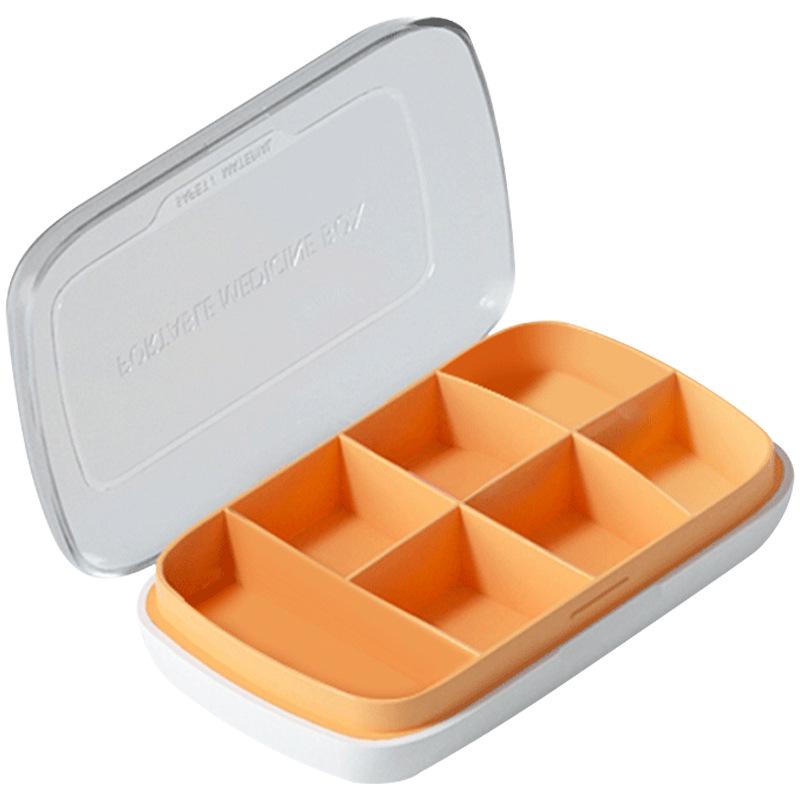 Portable 7-Compartment Moisture-Proof Weekly Pill Organizer and Travel Medicine Dispenser