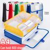A4 Transparent Plastic Document Bag - Large Capacity Storage for Office, Books, and Student Papers