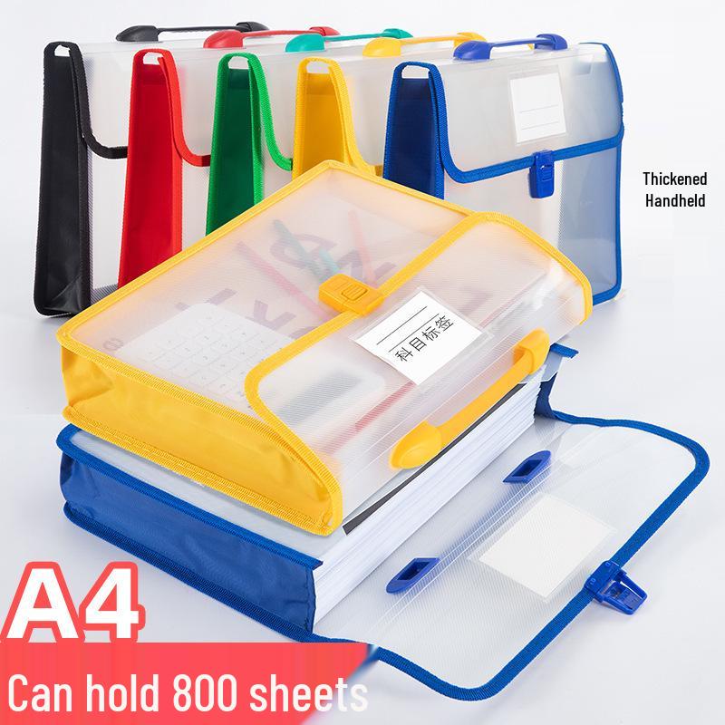 A4 Transparent Plastic Document Bag - Large Capacity Storage for Office, Books, and Student Papers