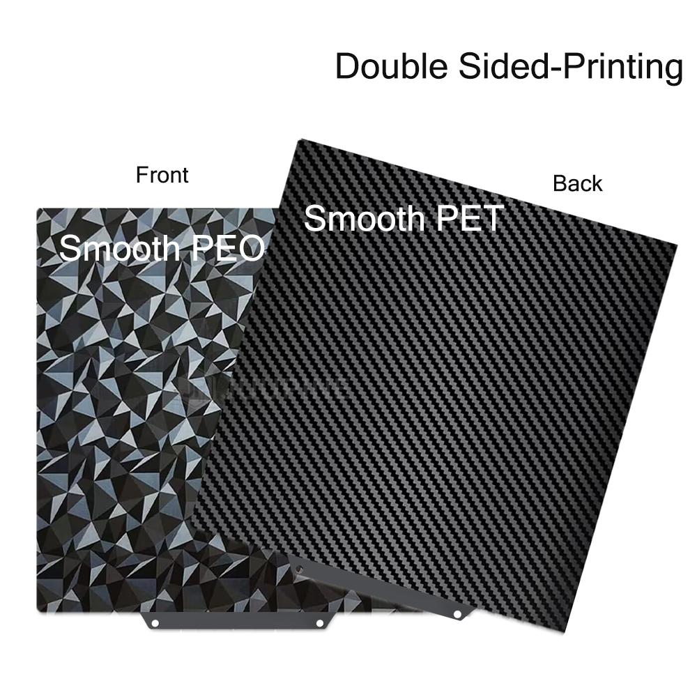 Double Sided H1H Textured PEI 330x330 Sheet Spring Steel 330mm Build Plate Flexible Print Bed for QIDI X-Max 3