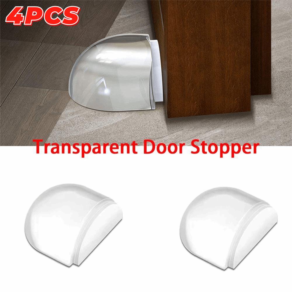 4Pcs Self Adhesive Door Holder Transparent Door Buffer Protector Door Stop  Furniture Protection