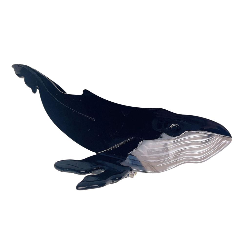 Multifuntional Whale Shape Hair Clip Whale Hair Grip Stylish Headpiece Acrylic Texture for Home Office and School Use