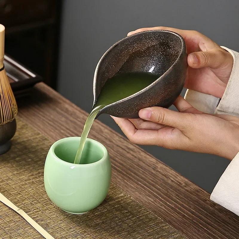 Japanese Bamboo Matcha Whisk Set - Zen Tea Ceremony Tools with Coarse Clay Whisk & Bowl, Traditional Gift for Tea Lovers