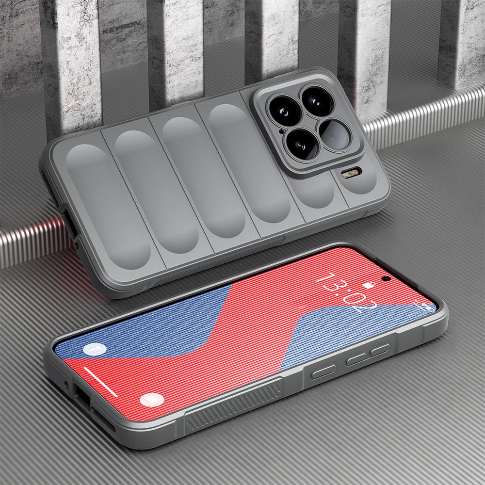 KEYSION Shockproof Matte Case for Xiaomi 15 5G 15 Pro Anti-skid Soft Silicone Phone Back Cover for Xiaomi 15 Pro 5G