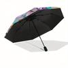 KPop Demon Hunters Automatic opening and closing folding umbrella with 8-rib frame and compact travel design, perfect for all occasions | St