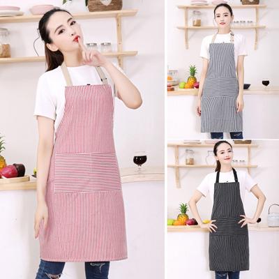 Bib Aprons with 2 Pockets for Women Men Chef Heat Resistant Adjustable Tie Large Pockets Kitchen Cooking Apron