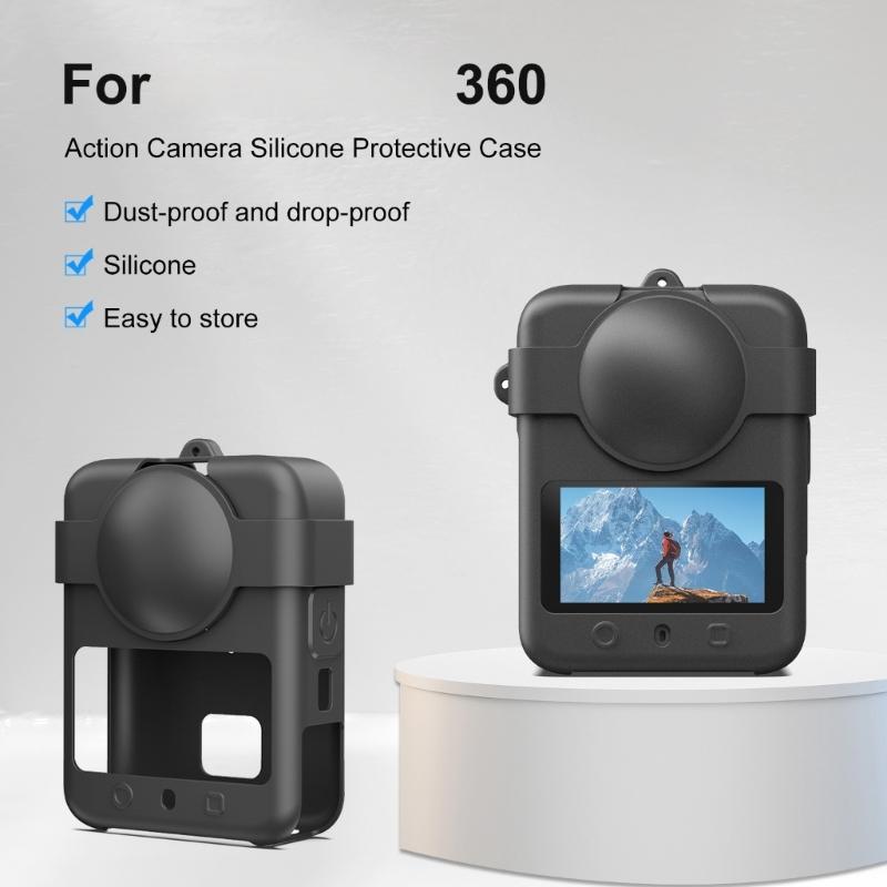 Silicone Protective Case Cover for 360 Action Camera Protector Housing Skin Sleeve Camera Protector Bumper Soft Cover