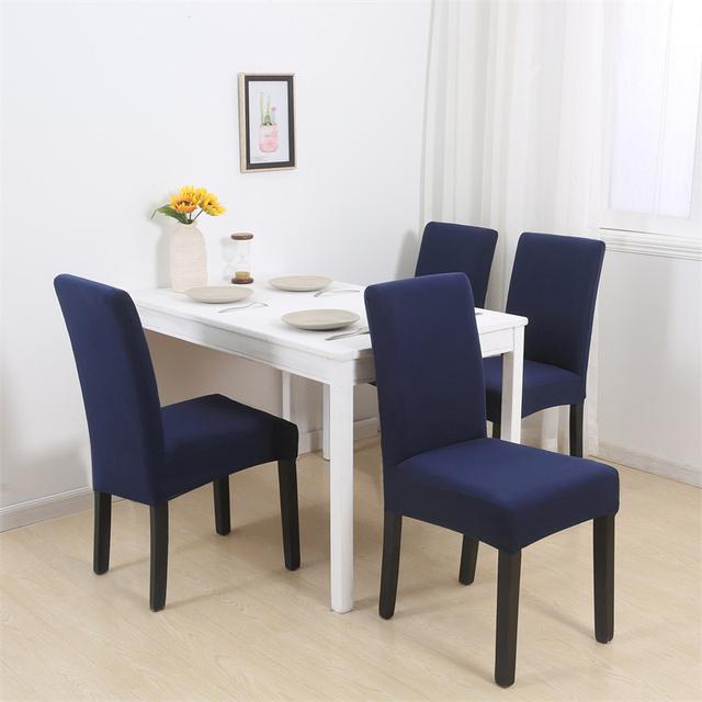 1 /2 /4 /6pcs Solid Color Chair Cover Elastic Slipcovers Chair Covers For Kitchen Dining Room Wedding Banquet Home Spandex Stretch
