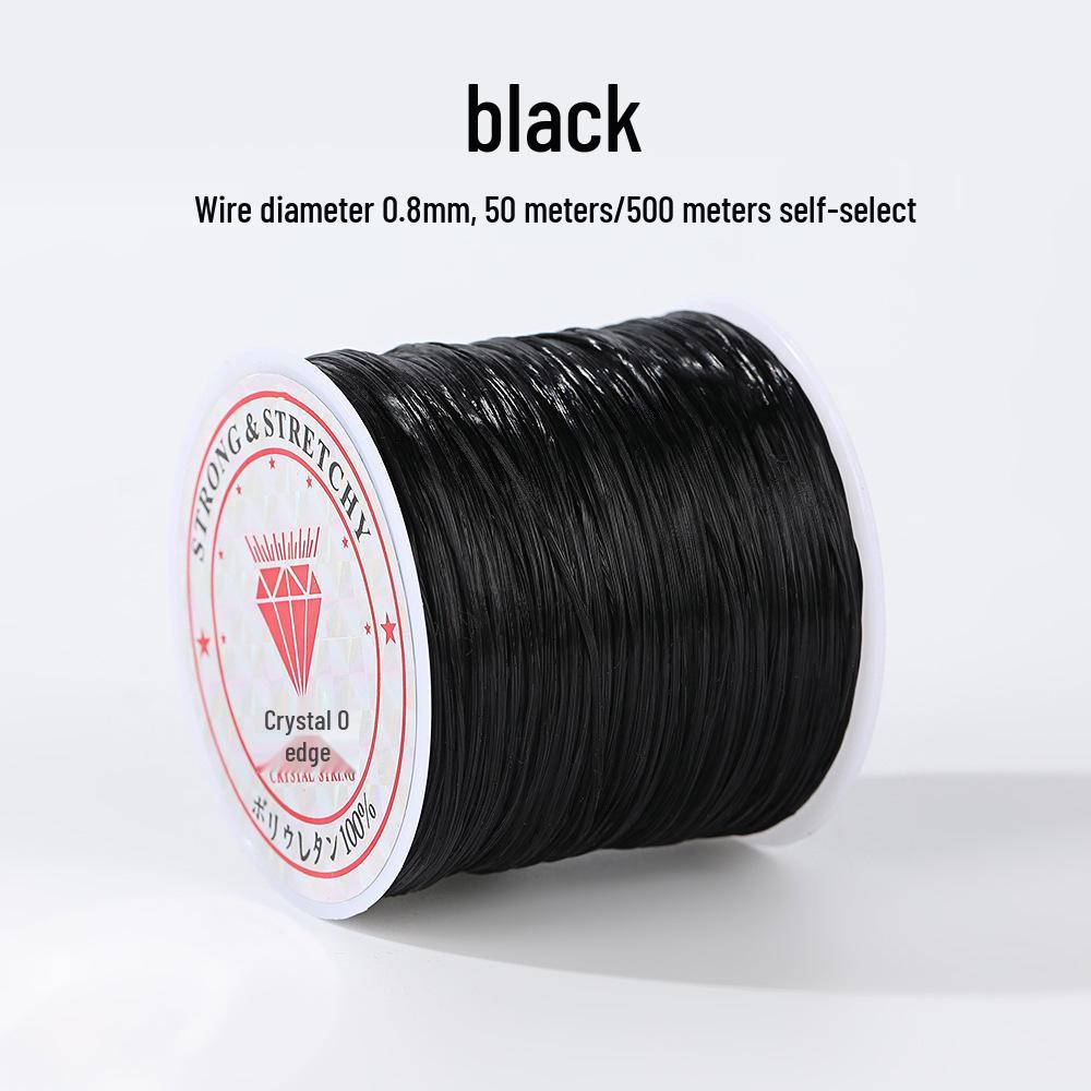 0,8 mm Elastisk Spandexsnöre, 50 m - Idealisk för DIY-armband, vävning och pärlbroderi