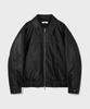 Fallett Topstitch Vegan Leather Padded Blouson Black