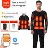 Electric Heated Thermal Underwear Set - Thick, Fleece-Lined Cold Protection for Middle-Aged and Elderly