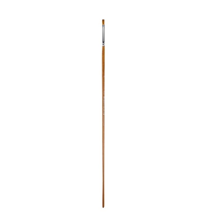 

Long Handle Artist Paintbrush for Large Canvas Painting Wooden Grip Professional Nylon Bristles Multi Head Avaliable