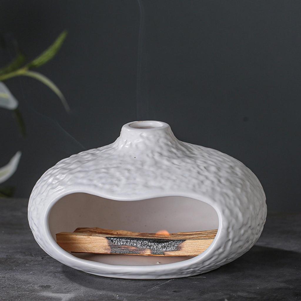 Ceramic Burner Cone Accents Tray Smudge Bowl Holder for Tabletop Office Farmhouse Bedroom