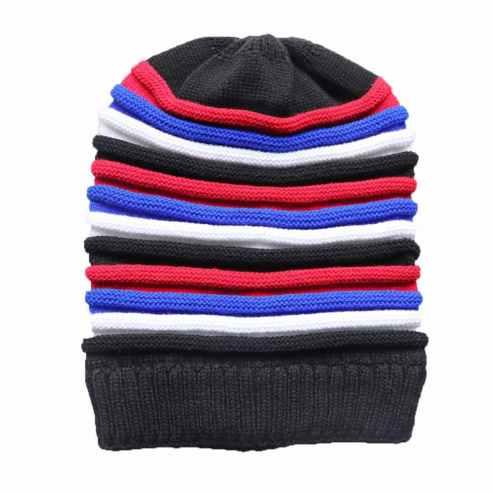 

Unisex trendy autumn and winter Jamaican reggae woolen hat with colorful stripes, long rainbow knitted pullover beanie Adjustable синий