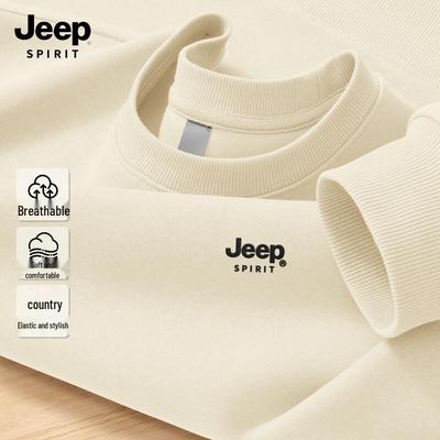 JEEP SPIRIT Men's Loose Fit Round Neck Sweatshirt