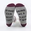 1Pair Women Men's Harajuku IF YOU CAN READ THIS BRING ME A BEER Cotton Skateboard Sock