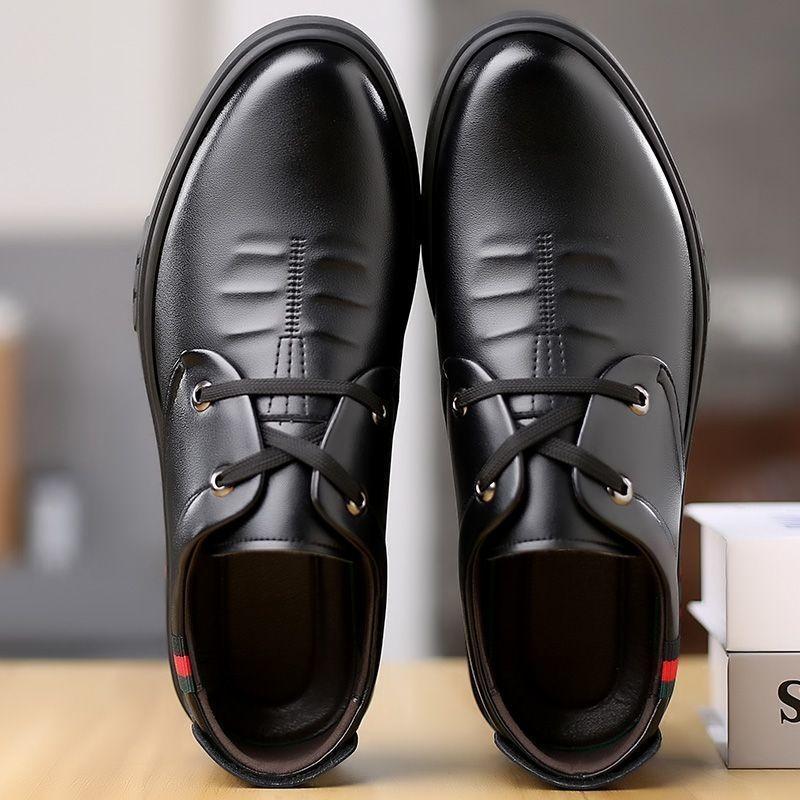 Suit men's leather shoes platform authentic cowhide shoes men's shoes