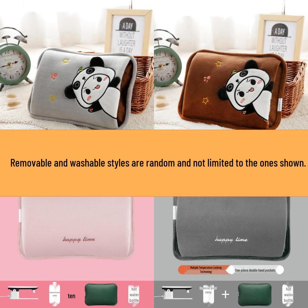 Rechargeable Explosion-Proof Electric Hand Warmer - Plush Cute Design for Women and Babies