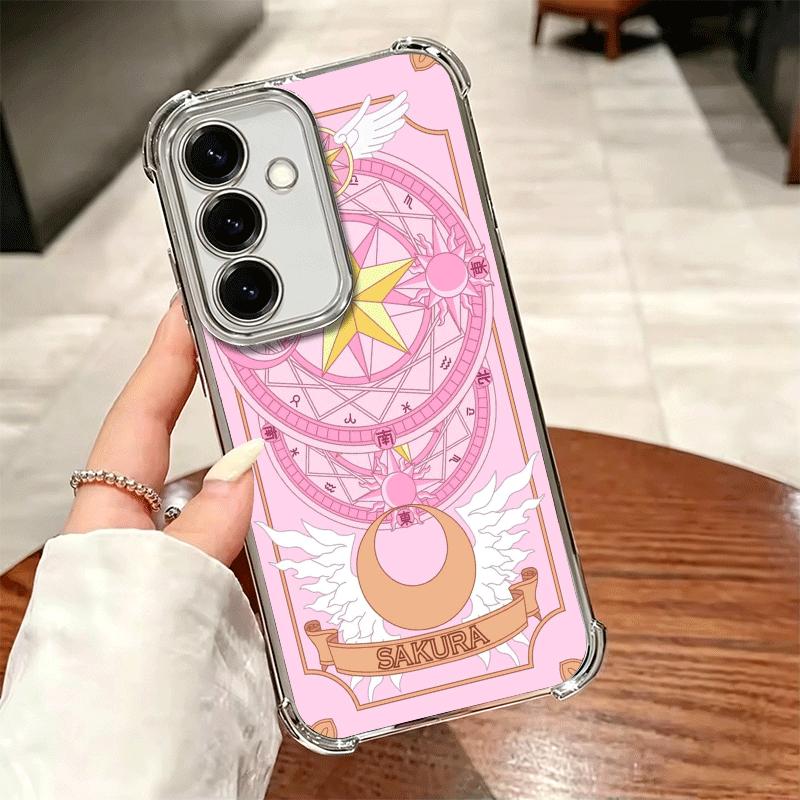 Cardcaptor Sakura Cute Girl Plating Phone Case For Samsung A17 A07 A37 A57 A16 A56 A15 A55 A14 A54 A13 A53 A26 A36 A25 A35 A24 A