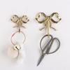 Decorative Bow-Knot Hook Gold Wardrobe Hanger Nordic Bow Shape Wall Hook  Bedroom