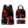 Trendy Popular Funny Novelty The Boiled One 3D Print 3pcs/Set Student School Bags Laptop Daypack Backpack Lunch bag Pencil Case