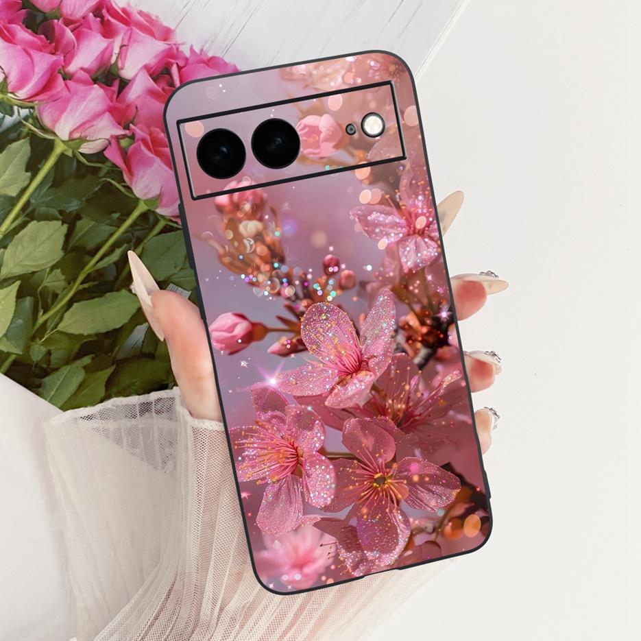 For Google Pixel 7A Case Pixel7 Pro Luxury Flower Butterfly Painted Cover Soft Silicone Case For Google Pixel 7 Pro Pixel7A Bags