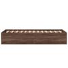 Brown Oak Effect Bed Frame 90 x 200 cm Engineered Wood