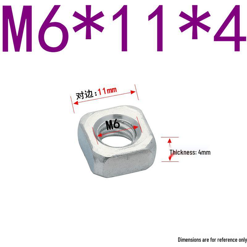 Galvanized Thin Square Nut Cap M4-M16