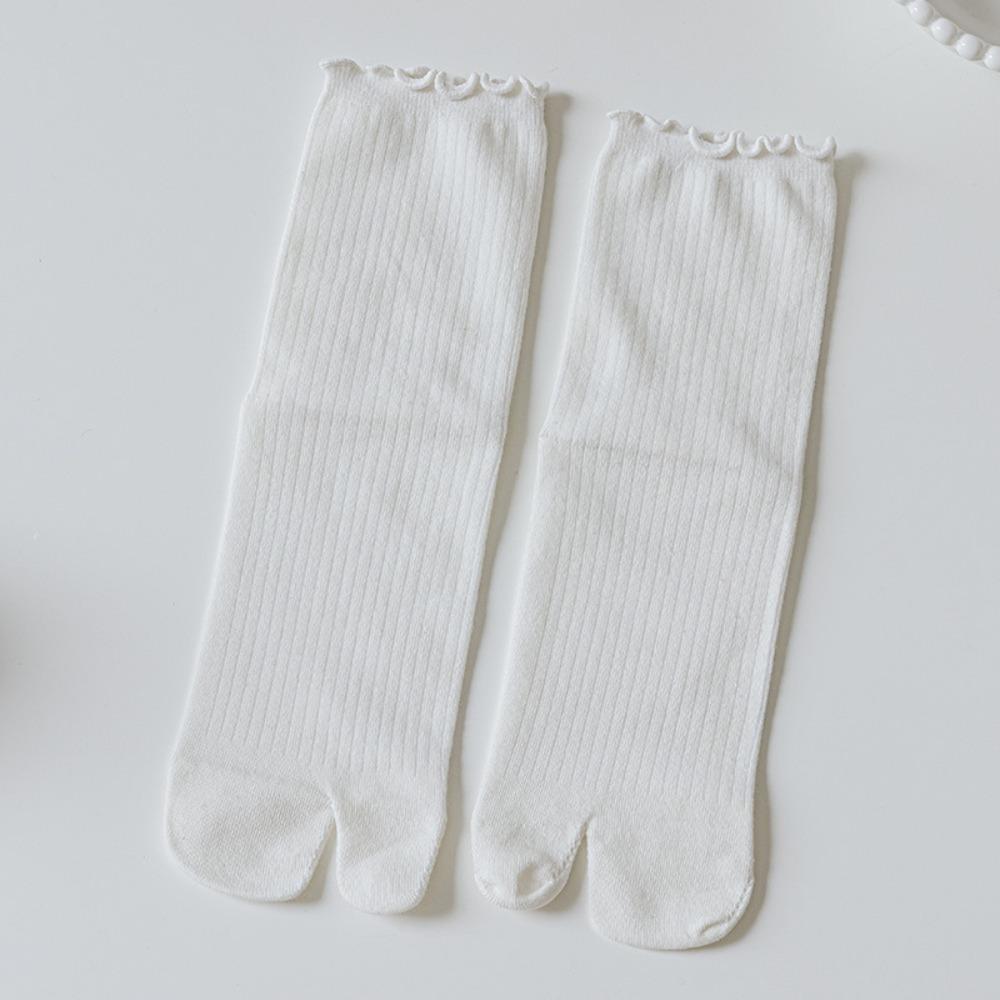 Comfortable Split Toe Socks Solid Color Two-Toed Socks Japanese Harajuku Tabi Sox  Summer
